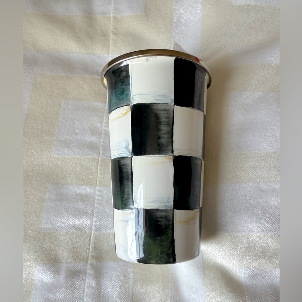 McKenzie Childs Courtly checkered, Tumblr 10 ounces